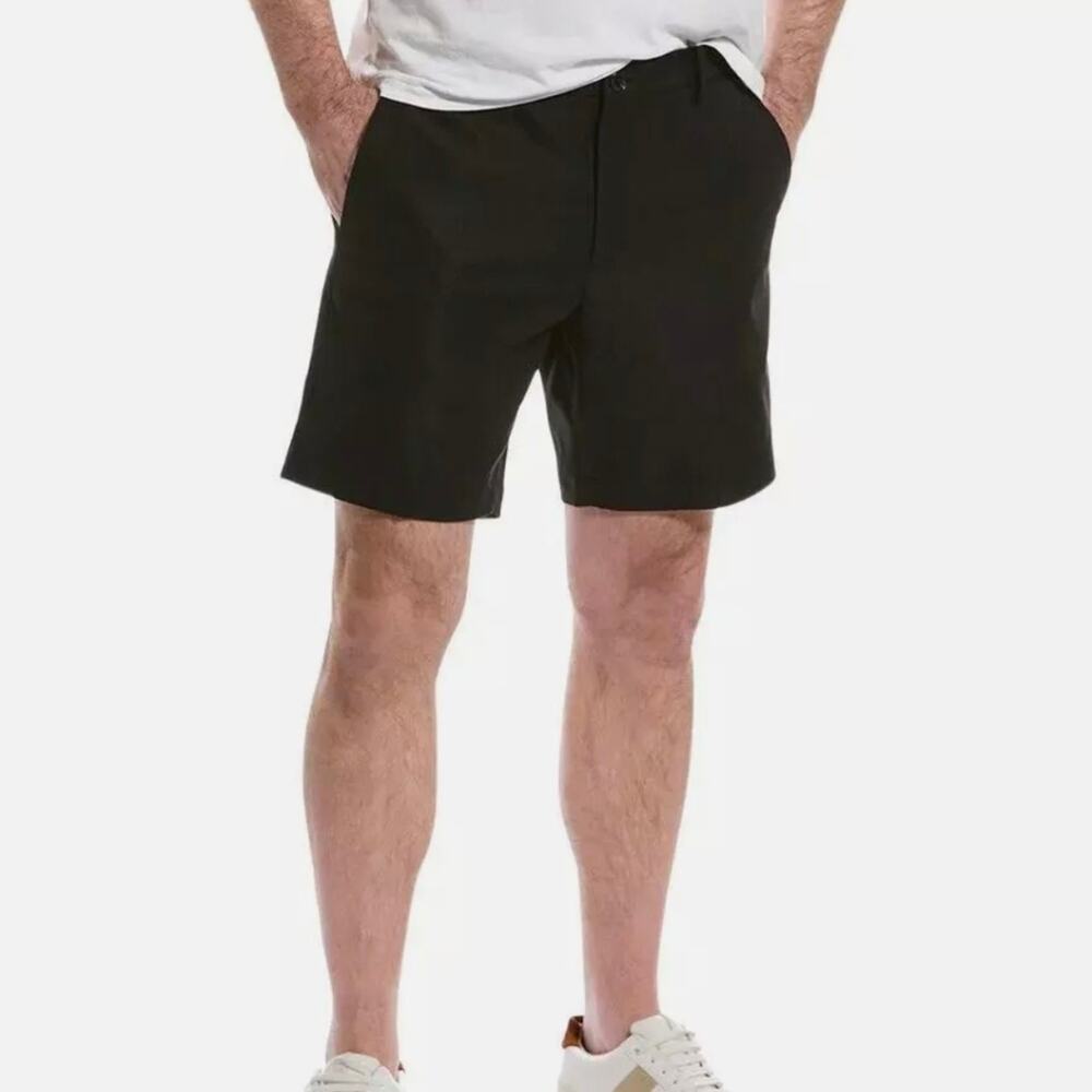 7 For All Mankind Mens The Straight Tapered Denim Shorts Black Size 31 New
